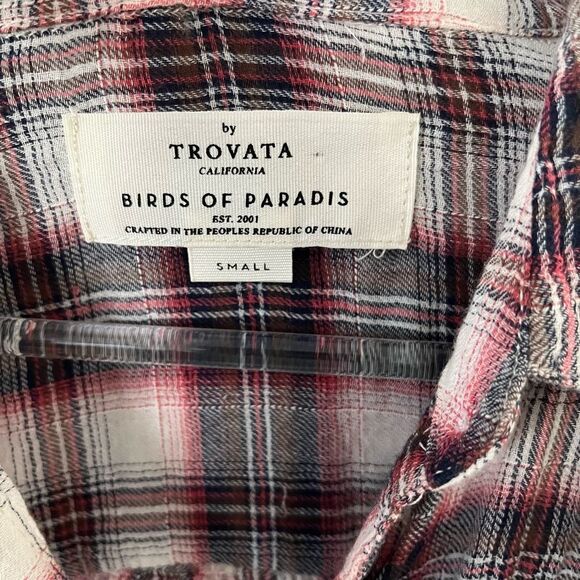 Birds of Paradis by‎ Trovata plaid twist front top - Picture 5 of 13